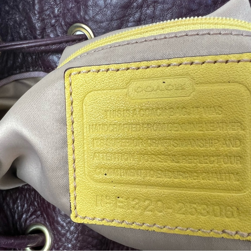 Coach Legacy Drawstring Shoulder Bag Razor Purple - Picture 6 of 15